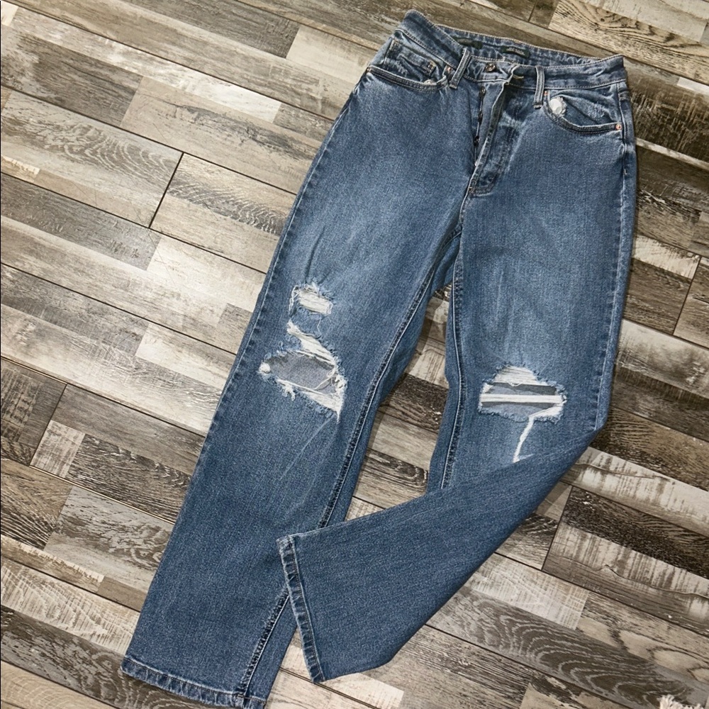 Wild Fable High Rise Distressed Blue Jeans